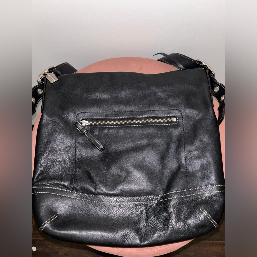 Coach Black Calfskin Soho Tassel Leather Crossbody